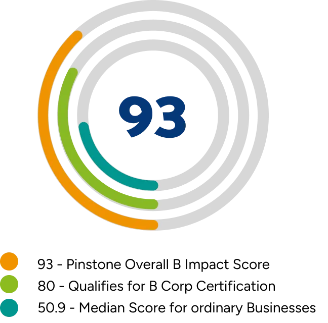 graphic showing how great 93 score is