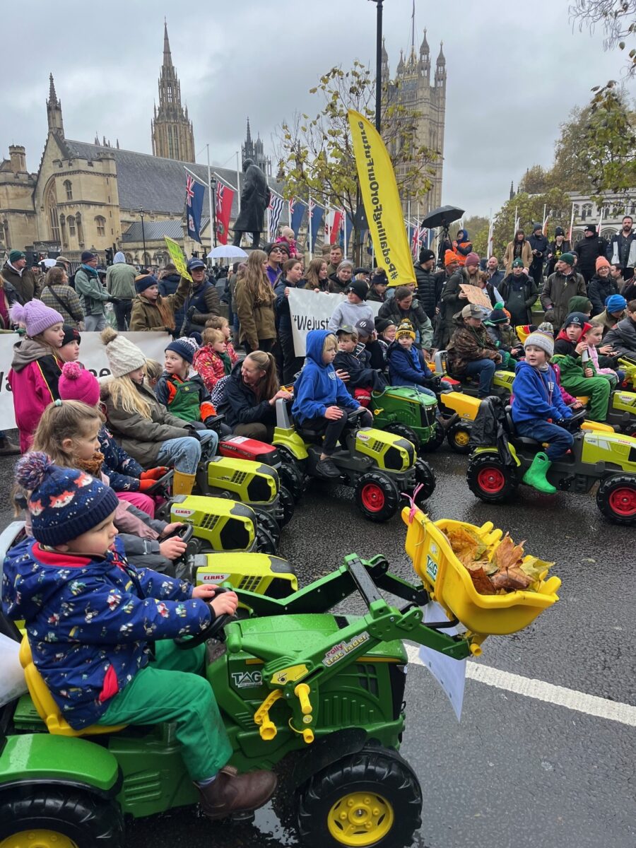 Henry Maiden fighting for family farms in London at farmers rally following budget