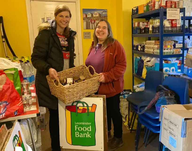 Pinstone supporting Leominster Food Bank